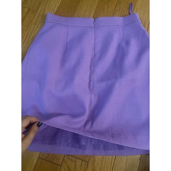 Bar III women vintage style Purple A-Line Skirt With Pleats & Back Zip Closure 6 - Picture 6 of 8